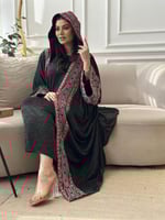 طقم صوف سدو نسائي فاخر - بشت بتطريز أصيل وصناعة سع...