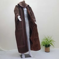 فروة رجالية شتوية كحلي 2026 مع قبعة