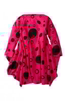 فستان منقط بأكمام طويلة (فستان فقط)