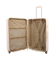 مورانو طقم شنط سفر فايبر من 4 قطع منقوش بيج