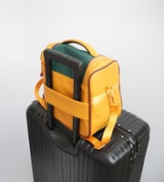 شنطة ادوات القهوة باللون الأصفر الخردلي