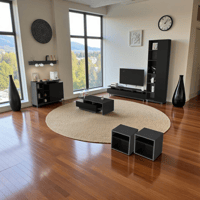 طاولة تلفاز اسود مع رمادي غامق A-موديل Alfa