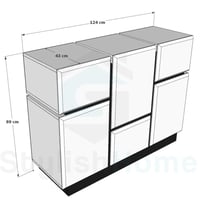 كونسول بوفيه او مدخل مودرن ابيض واسود -موديل MD14