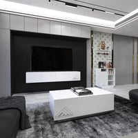 طاولة تلفاز مقاس مترين لون ابيض-موديل Lusy