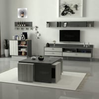 طقم طاولات رمادي غامق مع رمادي فاتح-موديل Sh49