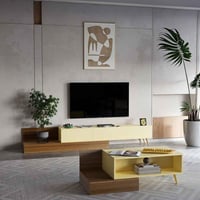 طقم طاولات بني3 مع بيج - موديل sh55