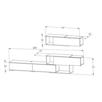طقم طاولات ابيض مع بيج 125- موديل Violet