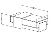 طقم طاولات اسود مع رخامي موديل Sozan