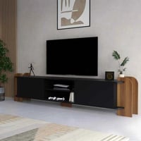 طاولة تلفزيون اسود مع بني3- موديل tv99