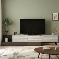 طاولة تلفزيون رمادي غامق ورمادي فاتح - موديل tv55