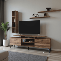 طاولة تلفزيون خشبي - موديل TV04