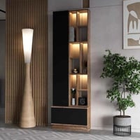 طاولة تلفزيون اسود مع خشبي - موديل Tv61