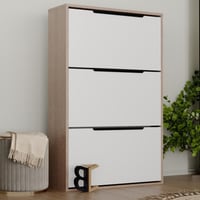 منظم احذية لون ابيض مع بيج125 - موديل Shoes Rack