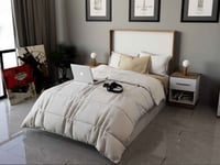 سرير مفرد لون ابيض مع بني خشبي -موديل BD03