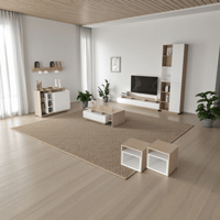 طاولة تلفاز ابيض مع بيج 125_موديل Alfa