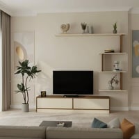 طاولة تلفزيون بني3 مع بيج-موديل ahenk