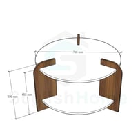 طقم طاولات مميز اسود مع بني3- موديل SH99