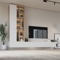 طاولة تلفاز ابيض مع بيج 2036-موديل Victorya