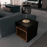 طاولة خدمة اسود مع بني 2060- موديل Alfa