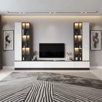 دولاب ديكور ابيض مع رمادي غامق- موديل 61