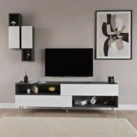 طاولة تلفزيون ابيض مع رمادي غامق- موديل Tv02