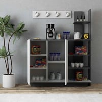 ركن قهوة رمادي غامق مع ابيض -موديل RC06