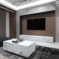 طقم طاولات لون رخامي - موديل Lusy