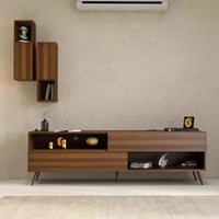 طاولة تلفزيون بني خشبي - موديل Tv02