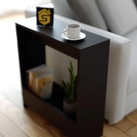 طاولة جانبية سوداء مودرن بتصميم عملي أنيق