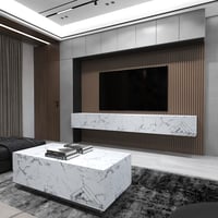 طاولة تلفاز معلقه مقاس 280 لون رخامي-موديل Lusy