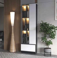 طقم طاولات ابيض مع رمادي غامق- موديل SH61