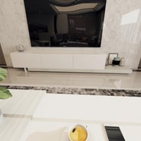 طاولة تلفاز ابيض مع رمادي 2020 _موديل Sozan