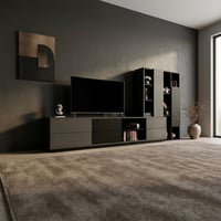 طقم طاولات اسود مع رمادي غامق-موديل SH63