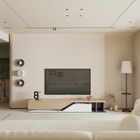 طاولة تلفاز ابيض مع بيج 2036 - موديل SUDU