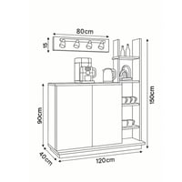 ركن قهوة بني3 مع بيج - موديل RC06