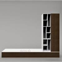 طاولة تلفاز ابيض مع بني موديل Victorya