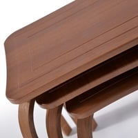 طقم مكون من 3 طاولات خدمة بني موديل F-2033