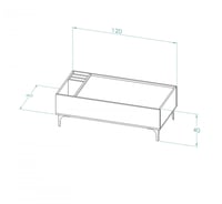 طاولة وسط رمادي غامقA مع رمادي فاتح - موديل palm