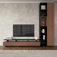 طاولة تلفاز اسود مع بني 2060 -موديل Alfa