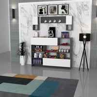 ركن قهوة ابيض مع رمادي غامق-موديل RC04