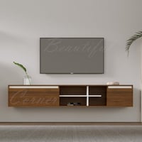 طاولة تلفاز لون بني 2001 مع ابيض-موديل Elm