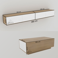 طقم طاولات لون ابيض مع بيج 2036 - موديل Lusy