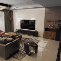 طقم طاولات خدمه اسود مع بني 2060 _موديل Sozan