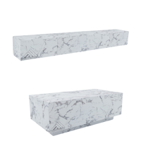 طقم طاولات لون رخامي - موديل Lusy