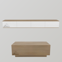 طقم طاولات لون ابيض مع بيج 2036 - موديل Lusy