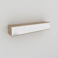 طاولة تلفاز لون ابيض مع بيج 2036 -موديل Lusy