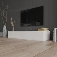 طاولة تلفاز لون ابيض -موديل Lusy Mini flat