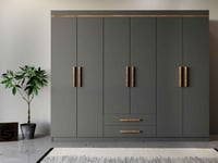 غرفة نوم رمادي غامق مع خشبي - موديل SetBR-03