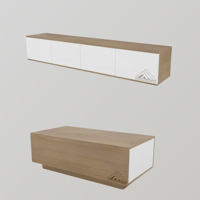 طقم طاولات لون ابيض مع بيج 2036- موديل Lusy