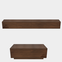 طقم طاولات لون بني2001 - موديل Lusy